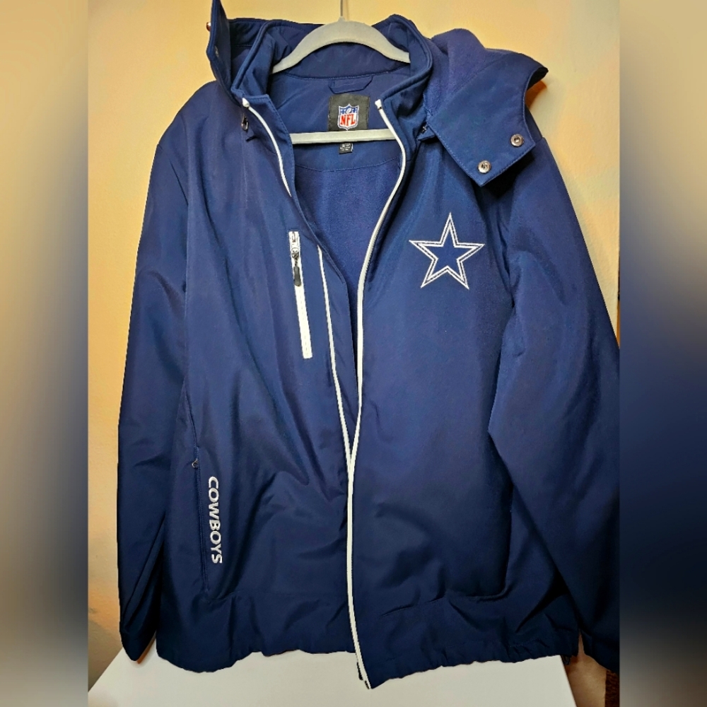 Dallas Cowboys NFL Hard Ball Soft Shell Bonded Full Zip Hooded Jacket  By G-III